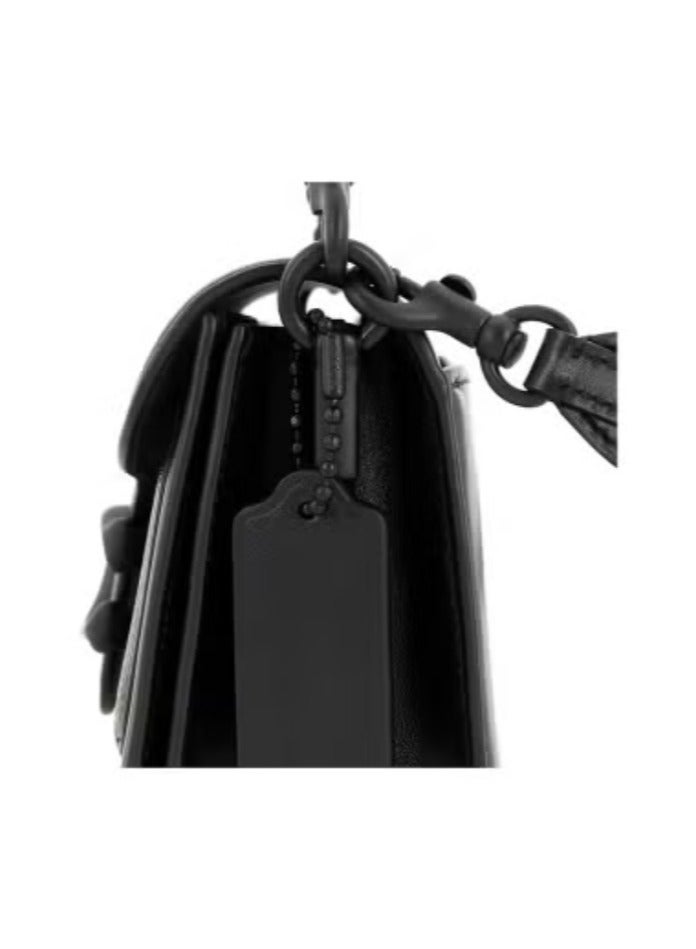 coachoutlet Coach Tabby Shoulder Bag 26 in Signature Canvas Black with Leather Trim – 91215 - Image 2